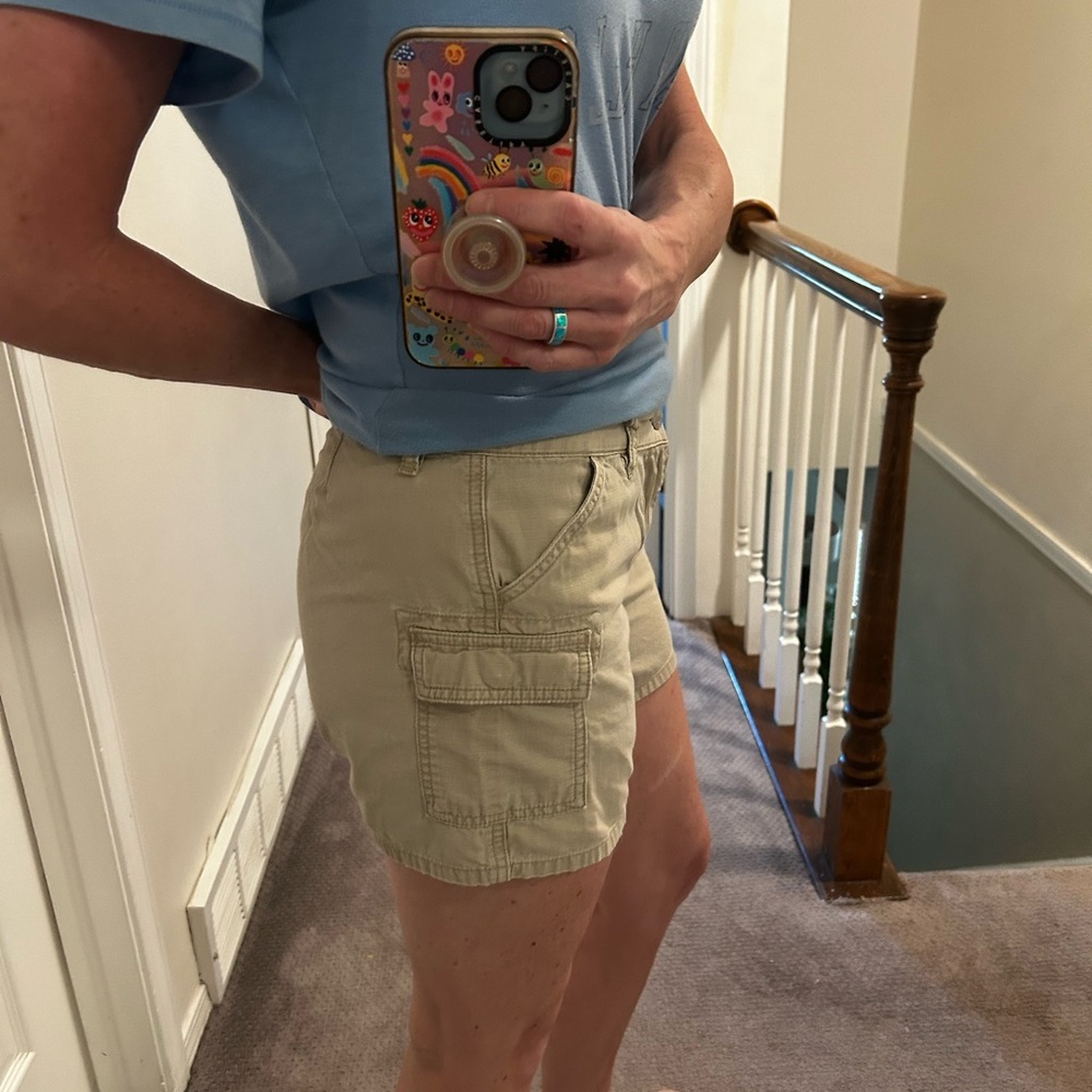 Vintage y2k Polo jeans company tan cargo short shorts 10